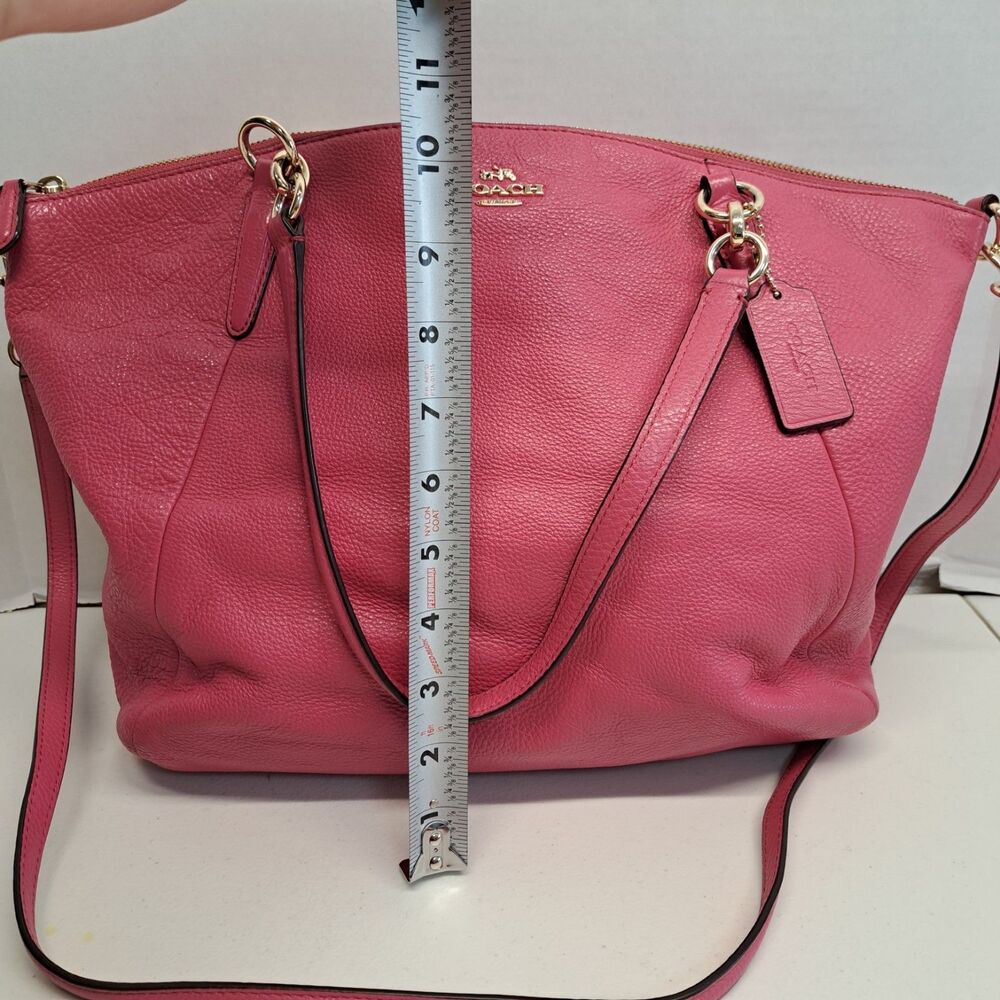 Coach Kelsey Dahlia Pink Pebbled Satchel - Picture 5 of 12